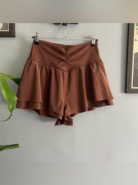 Offline by Aerie  Brown Layered Athletic Skort Shorts sz Medium